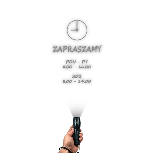 NAKLEJKA NA DRZWI, ZAPRASZAMY + Godziny Otwarcia - ODBLASKOWA