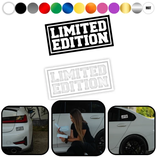 Naklejka LIMITED EDITION W03 na samochód na auto - KOLOR