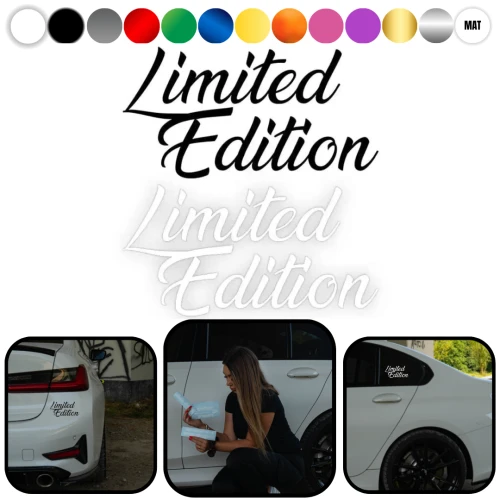 Naklejka LIMITED EDITION W05 na samochód na auto KOLOR