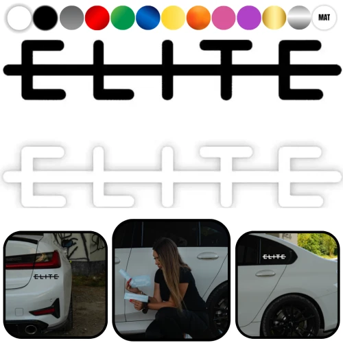 ELITE - Naklejka na samochód na auto KOLOR   