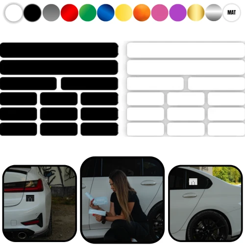 CEGŁA ŚCIANA - Naklejka na samochód na auto KOLOR   