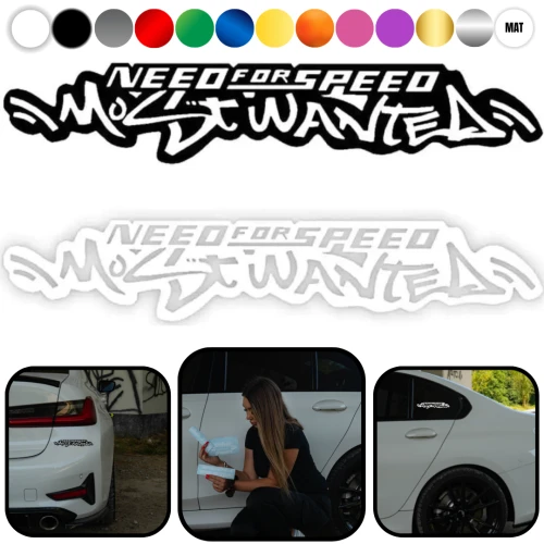 NFS MOST WANTED - Naklejka na samochód na auto KOLOR   