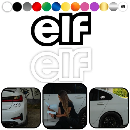 ELF - Naklejka na samochód na auto KOLOR  