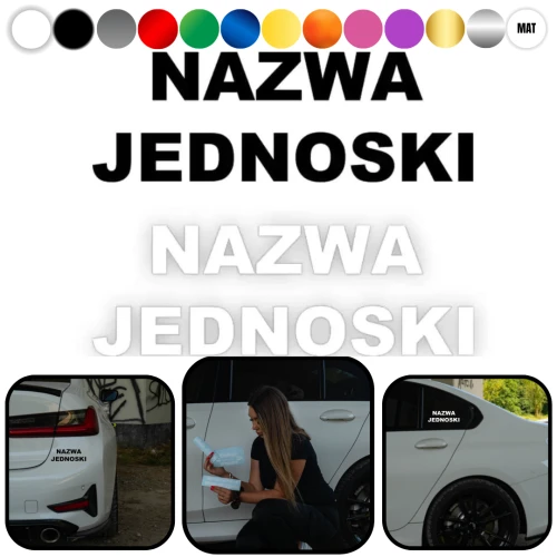Naklejka OSP PSP NAZWA JEDNOSTKI na samochód na auto KOLOR
