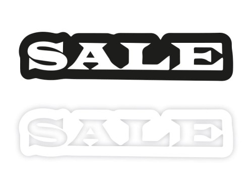 SALE W02 - Naklejka na samochód na auto KOLOR
