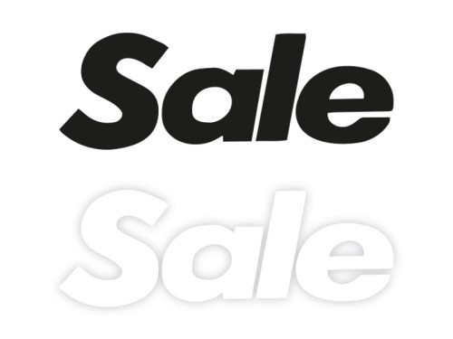 SALE W04 - Naklejka na samochód na auto KOLOR