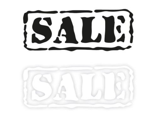 SALE W01 - Naklejka na samochód na auto KOLOR