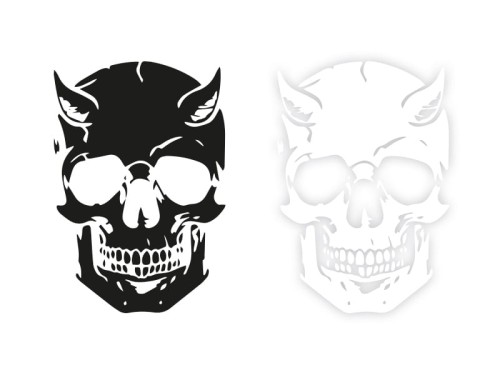 DIABEŁ - Naklejka na samochód na auto KOLOR