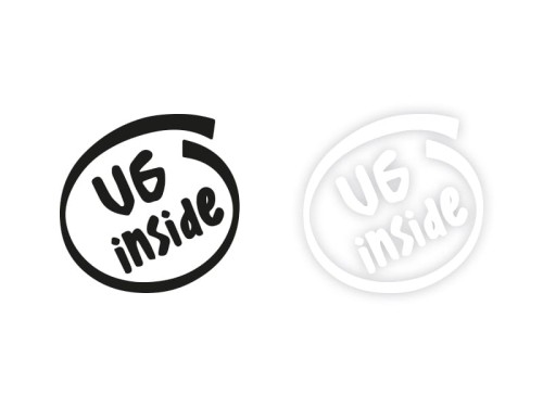 V6 inside - Naklejka na samochód na auto KOLOR