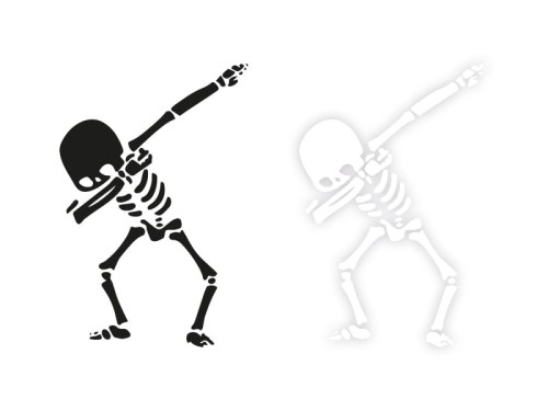 KOŚCIOTRUPEK - Naklejka na samochód na auto KOLOR