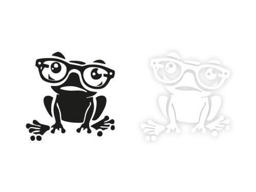 ŻABA FROG - Naklejka na samochód na auto KOLOR