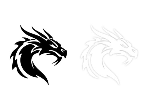 SMOK DRAGON - Naklejka na samochód na auto KOLOR