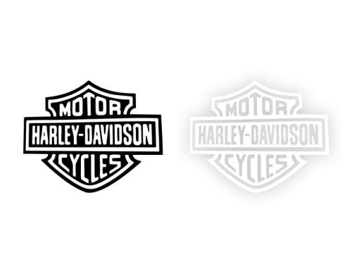  HARLEY DAVIDSON Logo - Naklejka na samochód na auto KOLOR