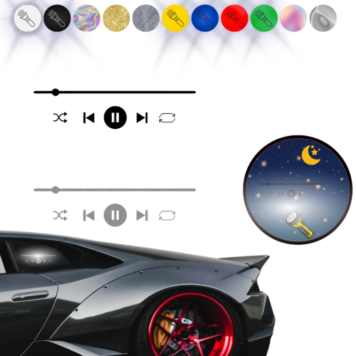 ODTWARZACZ MP3 Naklejka na samochód na auto - ODBLASKOWA