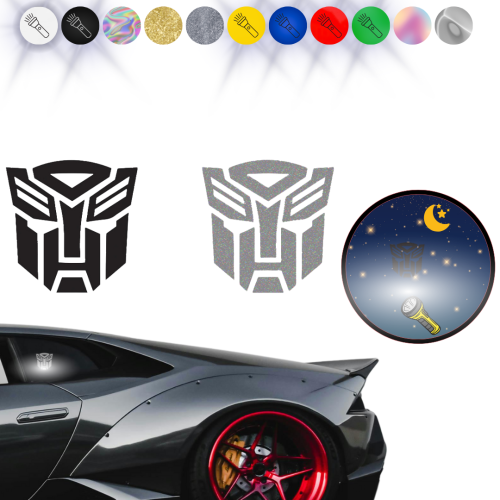 TRANSFORMERS MASKA - Naklejka na samochód na auto - ODBLASKOWA