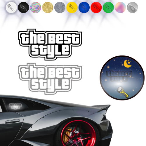 THE BEST STYLE - Naklejka na samochód na auto - ODBLASKOWA