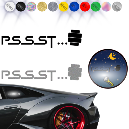 Pssst Air Ride - Naklejka na samochód na auto - ODBLASKOWA