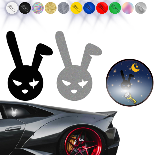 BAD RABBIT - Naklejka na samochód na auto - ODBLASKOWA 