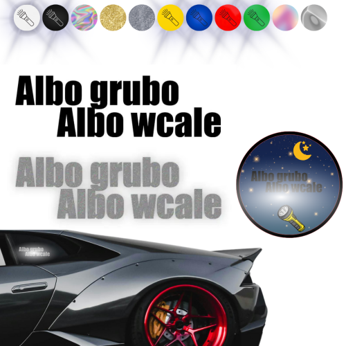 ALBO GRUBO ALBO WCALE - Naklejka na samochód na auto - ODBLASKOWA 