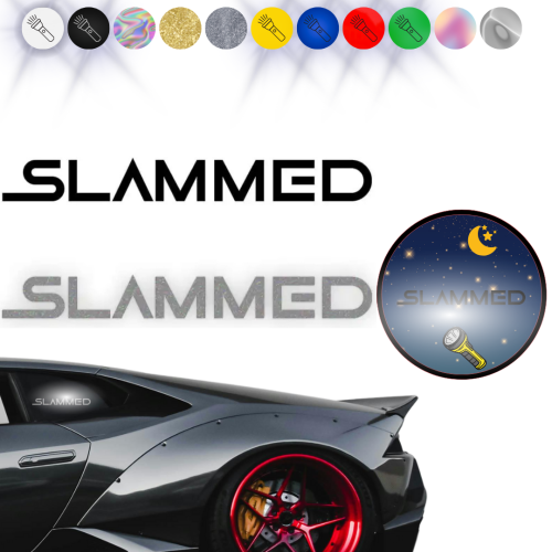 slammed.  - Naklejka na samochód na auto - ODBLASKOWA
