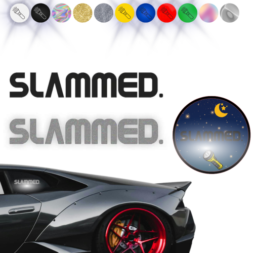 SLAMMED. - Naklejka na samochód na auto - ODBLASKOWA 