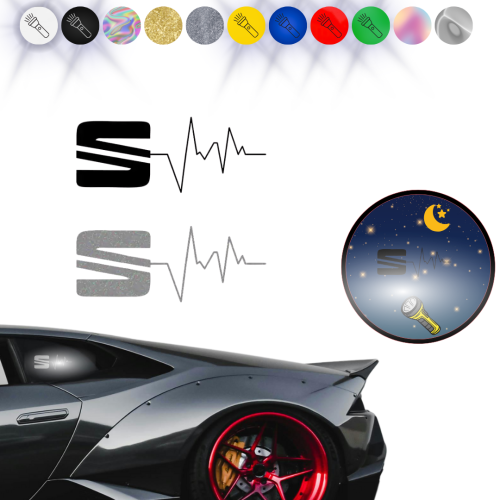 LINIA ŻYCIA SEAT - Naklejka na samochód na auto - ODBLASKOWA 