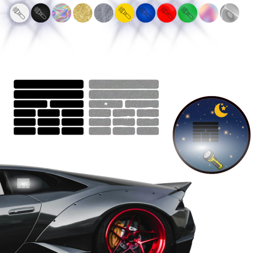 CEGŁA ŚCIANA - Naklejka na samochód na auto - ODBLASKOWA 