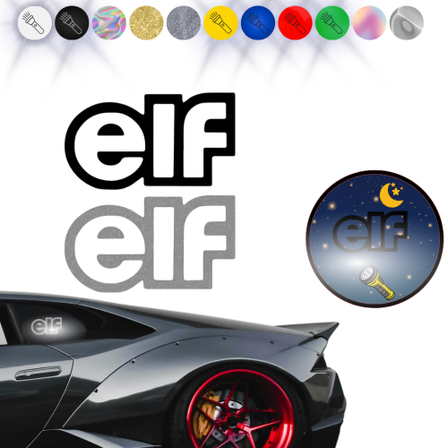 ELF - Naklejka na samochód na auto - ODBLASKOWA