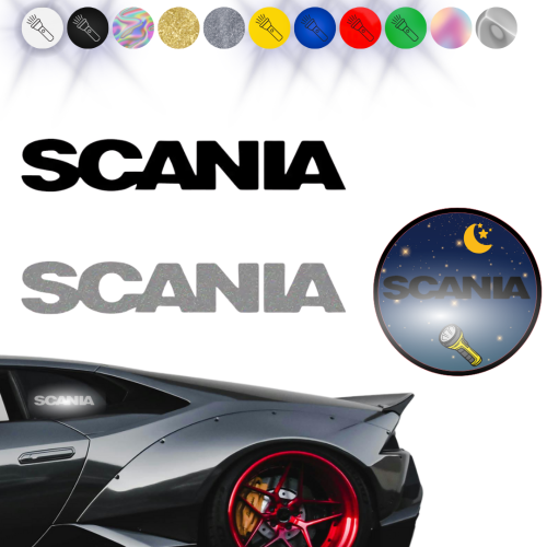 SCANIA - Naklejka na samochód na auto ODBLASKOWA