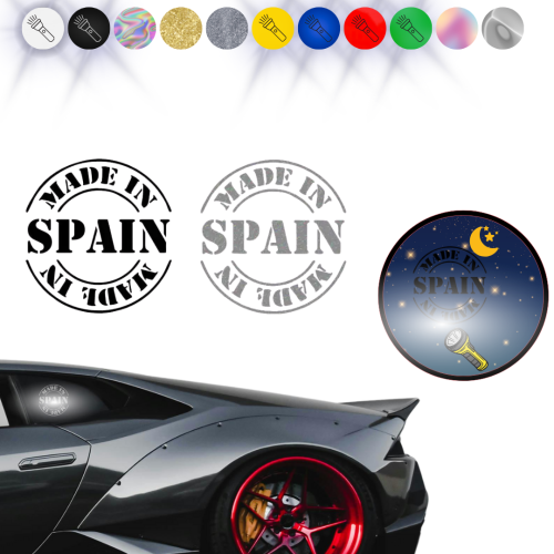 MADE IN SPAIN (Seat) - Naklejka na samochód na auto ODBLASKOWA