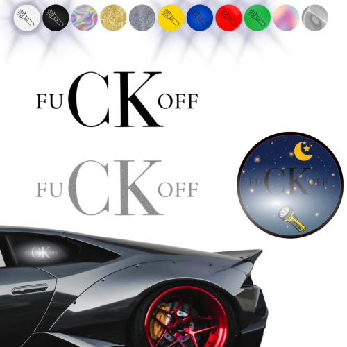 F*CK OFF - Naklejka na samochód na auto ODBLASKOWA