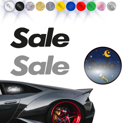 SALE W04 - Naklejka na samochód na auto ODBLASKOWA
