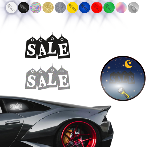 SALE W05 - Naklejka na samochód na auto ODBLASKOWA