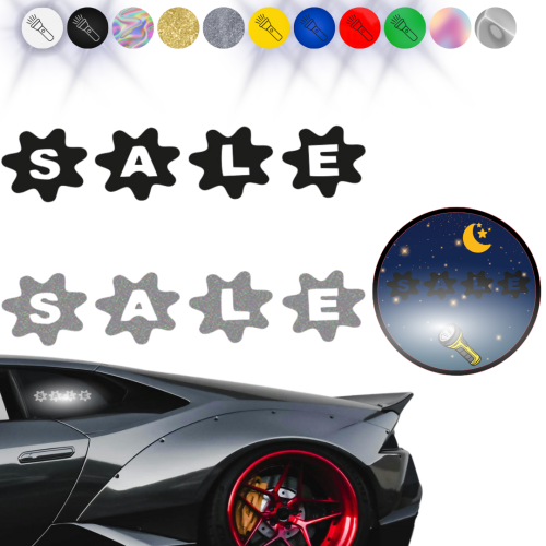 SALE W07 - Naklejka na samochód na auto ODBLASKOWA