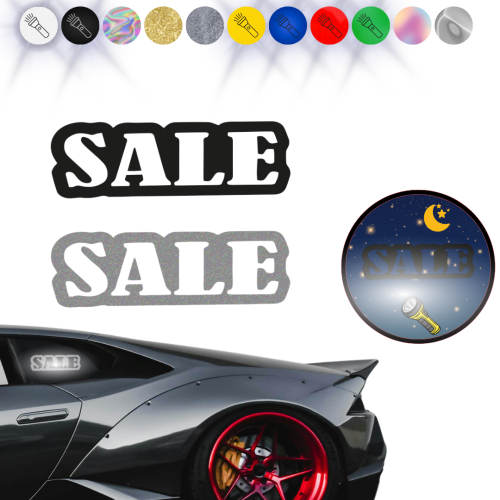 SALE W03 - Naklejka na samochód na auto ODBLASKOWA
