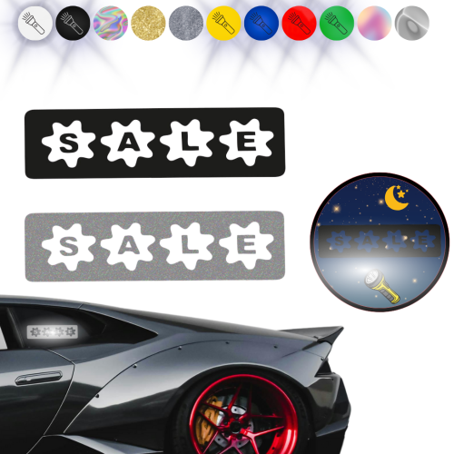 SALE W09 - Naklejka na samochód na auto ODBLASKOWA