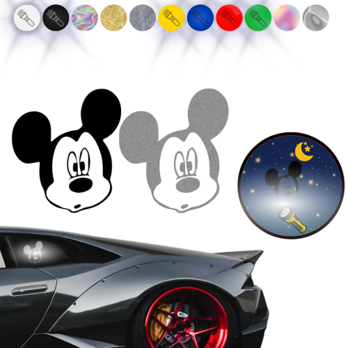 MICKEY MOUSE W06 - Naklejka na samochód na auto - ODBLASKOWA 
