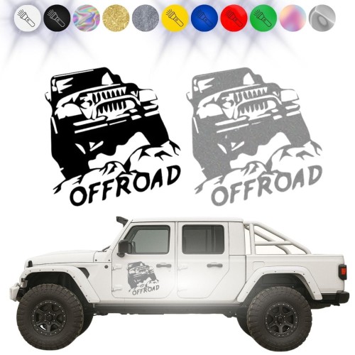 Naklejka 4x4 Off Road TERENOWE na samochód na auto ODBLASKOWA