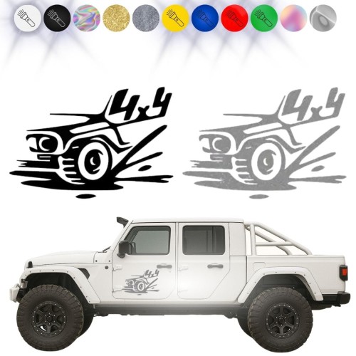 Naklejka 4x4 Off Road W02 na samochód na auto ODBLASKOWA