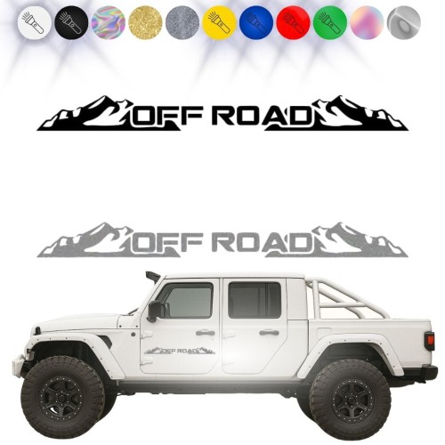 Naklejka 4x4 Off Road GÓRY W05 na samochód na auto ODBLASKOWA
