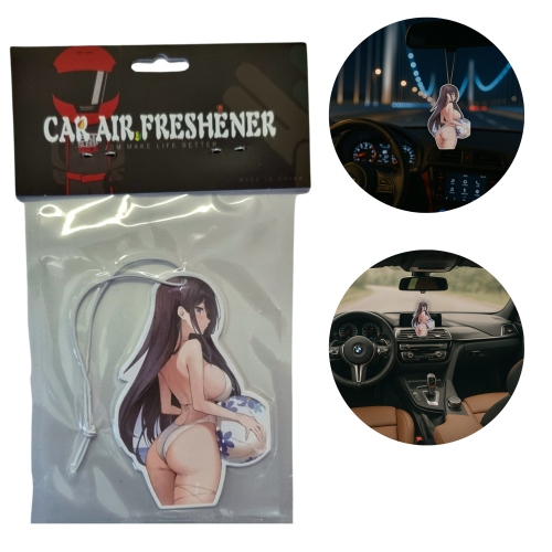 Zawieszka Zapachowa JDM Sexy Anime Girl  z piłką do Auta, Samochodu