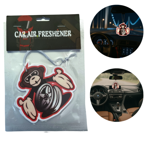 Zawieszka Zapachowa MAŁPKA Z FELGĄ do Auta, Samochodu