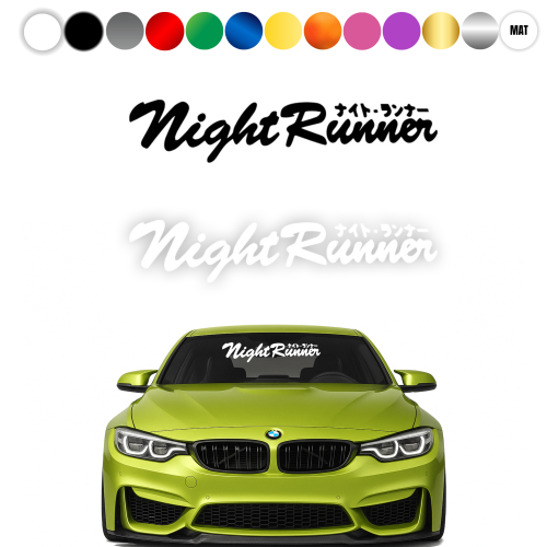 Blenda NIGHT RUNNER - Naklejka na przednią szybę samochodu KOLOR