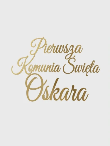 Komunia Święta - Naklejka na Ścianę z imieniem dziecka | dekoracja premium